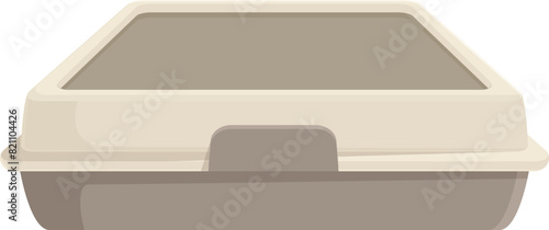 Illustration of a white styrofoam food container, isolated on a background, for takeout and packaging, with vector design, ecounfriendly, singleuse, and environmental concerns