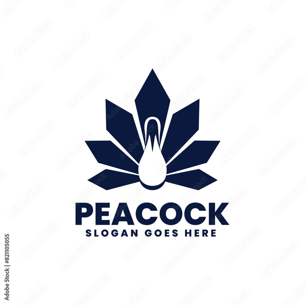 Vector peacock silhouette design Vector peacock silhouette design