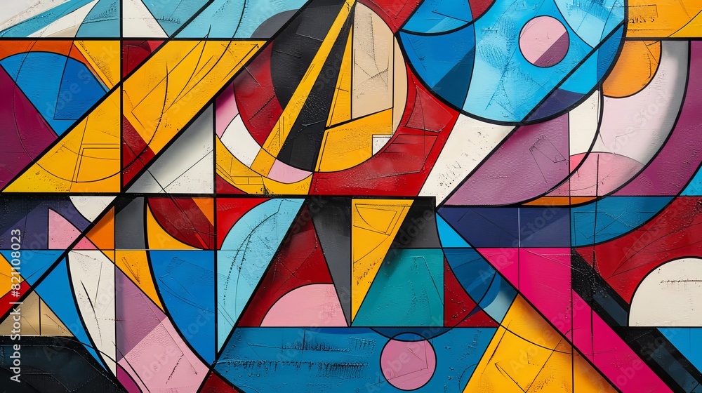 Fototapeta premium Generate an abstract artwork that explores the complexities of geometry