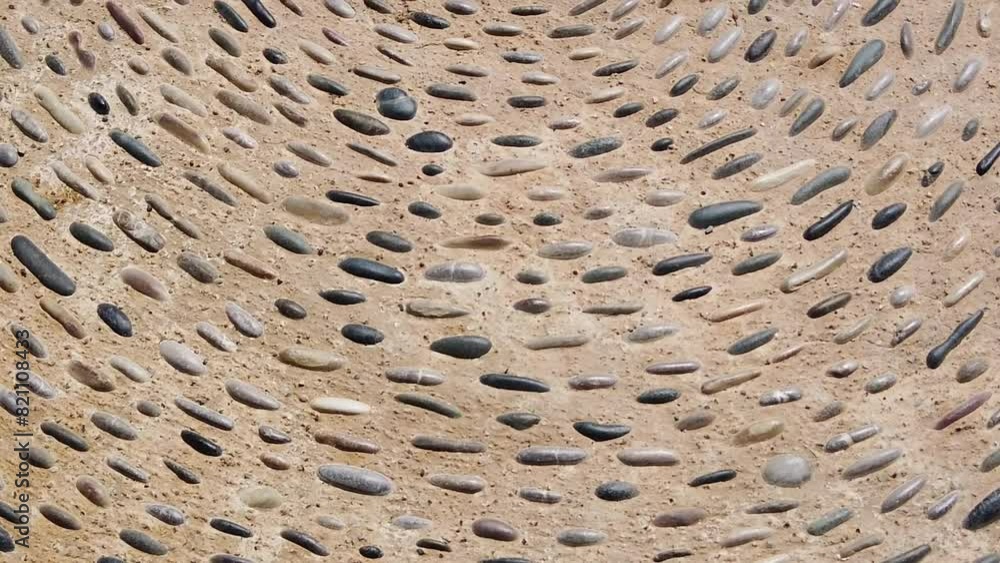 Interesting shape of sidewalk in slow motion video in Cyprus Interesting shape of sidewalk in slow motion video in Cyprus