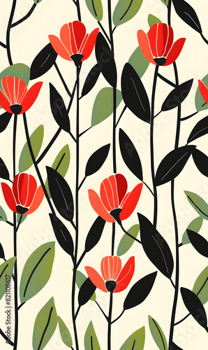 seamless pattern of flower wallpaper