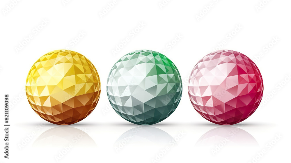 Golf ball isolated on pure white background