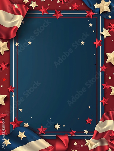 Vertical poster template for USA american memorial day, veterans day, anzac day, independence day