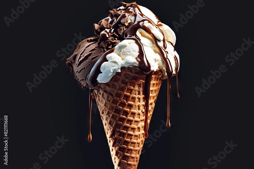 Blissful ice cream experience. Alluring presentation for your ads