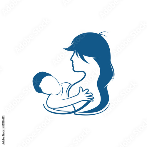 Happy Mothers Day logo vector illustration design.Happy Mother's Day to all mother lovers
