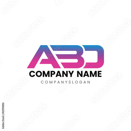 Letter ABD initial logo design photo