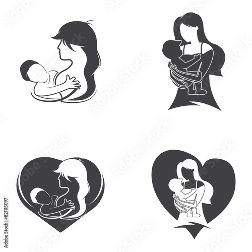 Happy Mothers Day logo vector illustration design.Happy Mother's Day to all mother lovers