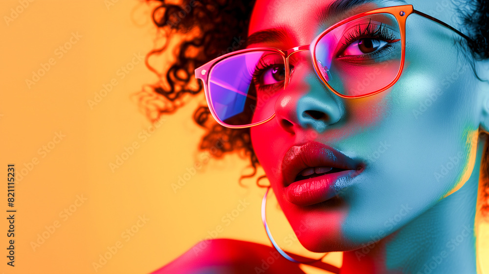 Young woman posing for a photo social media post instagram post or web banner template. Realistic, Young woman posing for a photo social media post instagram post or web banner template. Realistic,