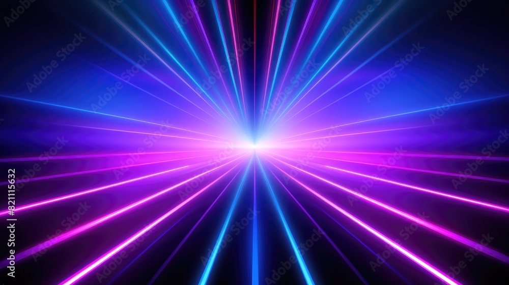 Neon light rays in blue and pink hues Neon light rays in blue and pink hues
