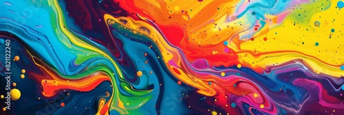 Vibrant Rainbow Splash Abstract Background for Artistic Designs Generative AI