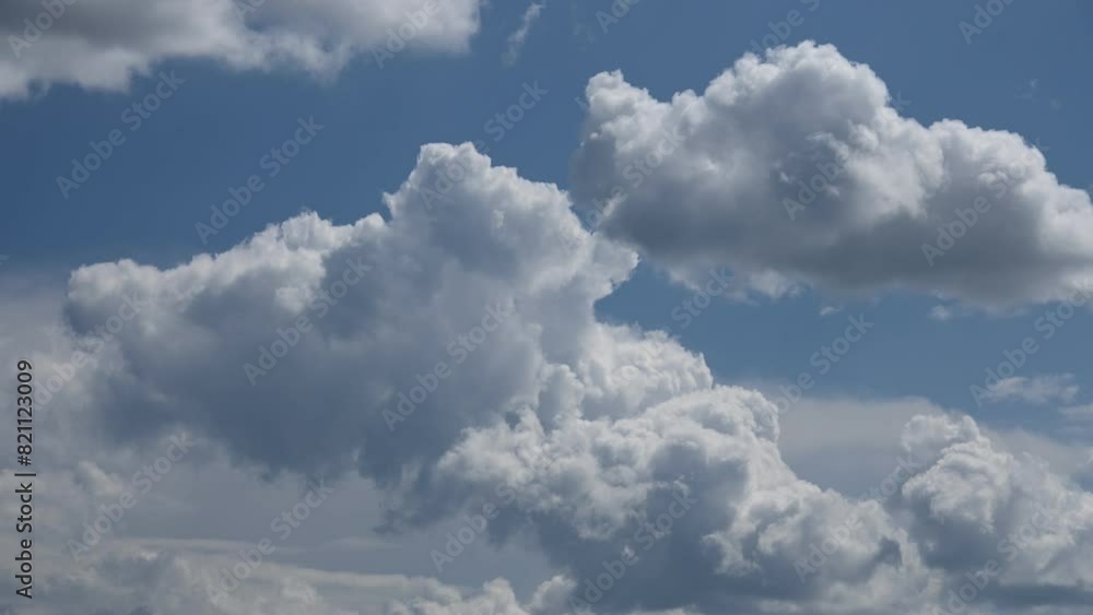 Time lapse, blue sky with Cumulus clouds, climate change Time lapse, blue sky with Cumulus clouds, climate change