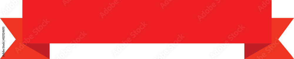 Red flat, bow ribbon banner, Blank Flat Ribbon, isolated ribbon banner, Red label decorative banner, golden tape Red flat, bow ribbon banner, Blank Flat Ribbon, isolated ribbon banner, Red label decorative banner, golden tape