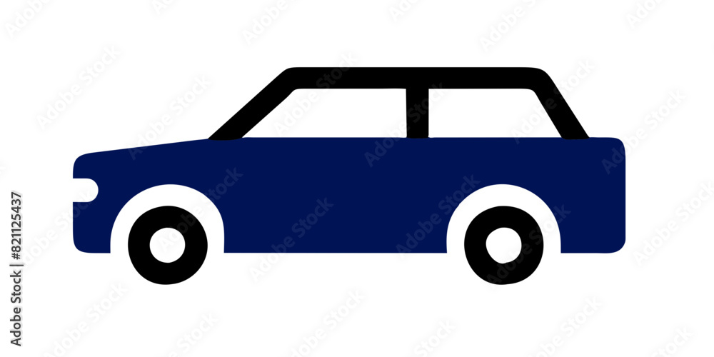 illustration of a car, car isolated on white.