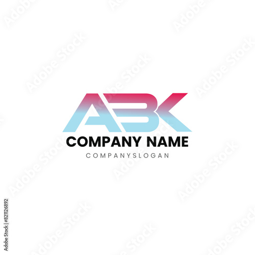 Letter ABK initial logo design  photo