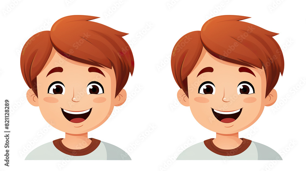 child grinning alone against a stark white background child grinning alone against a stark white background