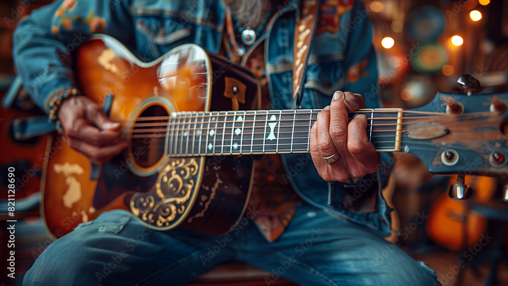 Learning to play guitar. Music education and extracurricular lessons. Hobbies and enthusiasm for playing guitar and singing songs. Learning to play guitar. Music education and extracurricular lessons. Hobbies and enthusiasm for playing guitar and singing songs.