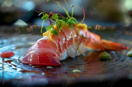 A journey for your palate: The omakase takes you on a curated exploration of textures and flavors. From the delicate snap of fresh shrimp to the rich, fatty indulgence of toro (tuna belly)