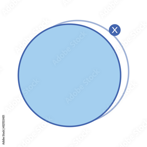 text box circle frame
