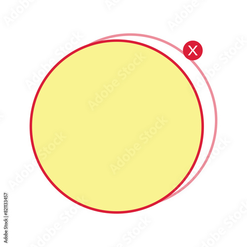 text box circle frame
