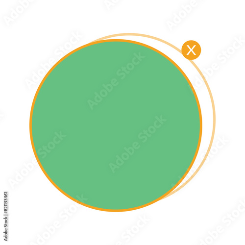 text box circle frame
