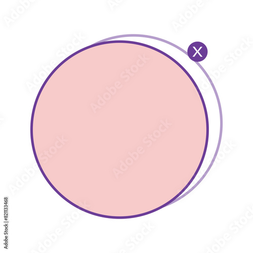 text box circle frame
