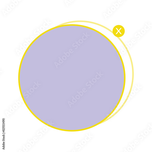 text box circle frame

