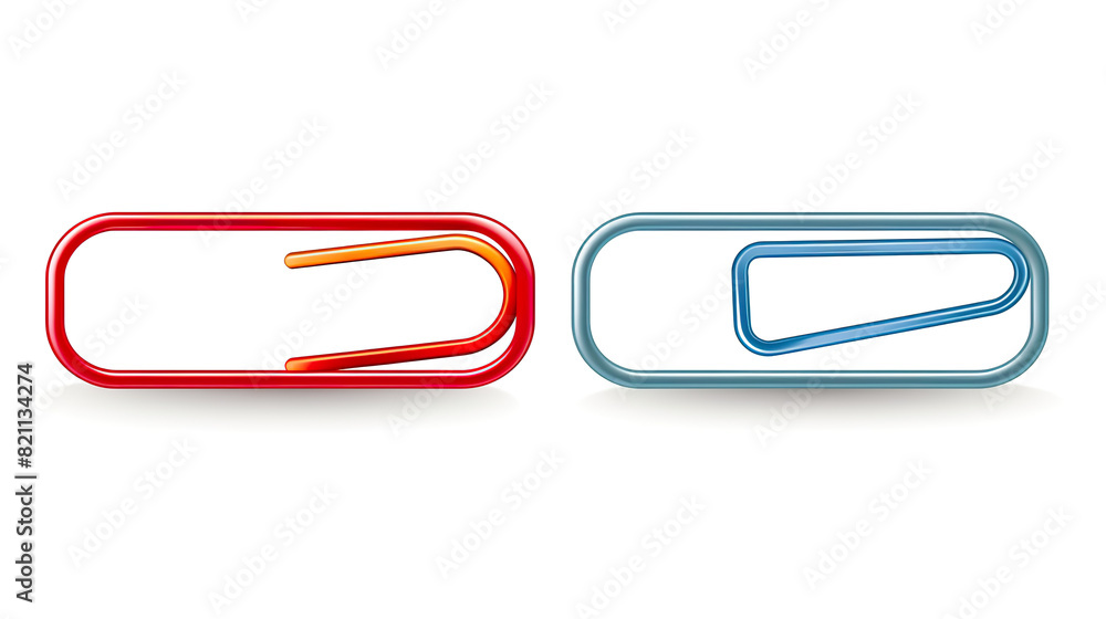 paper clip isolated against a stark white background