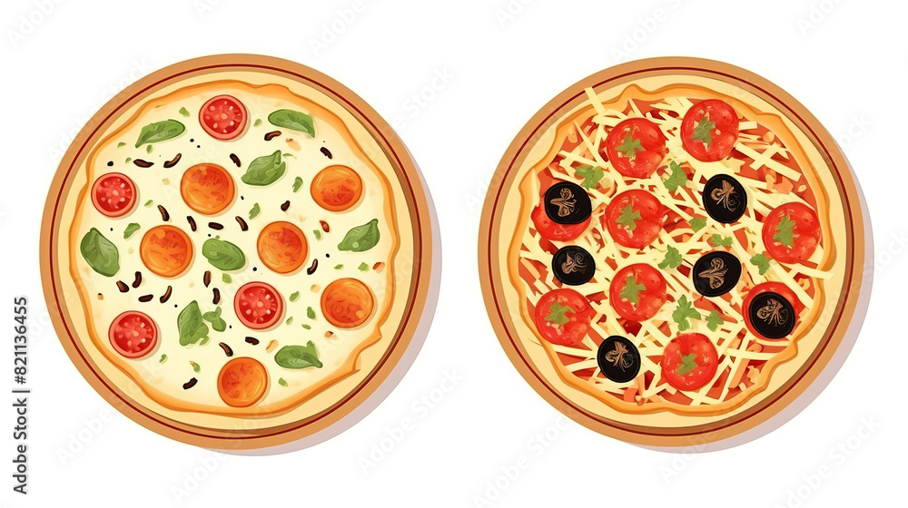 pizza vector graphic set apart on a background of pure white pizza vector graphic set apart on a background of pure white