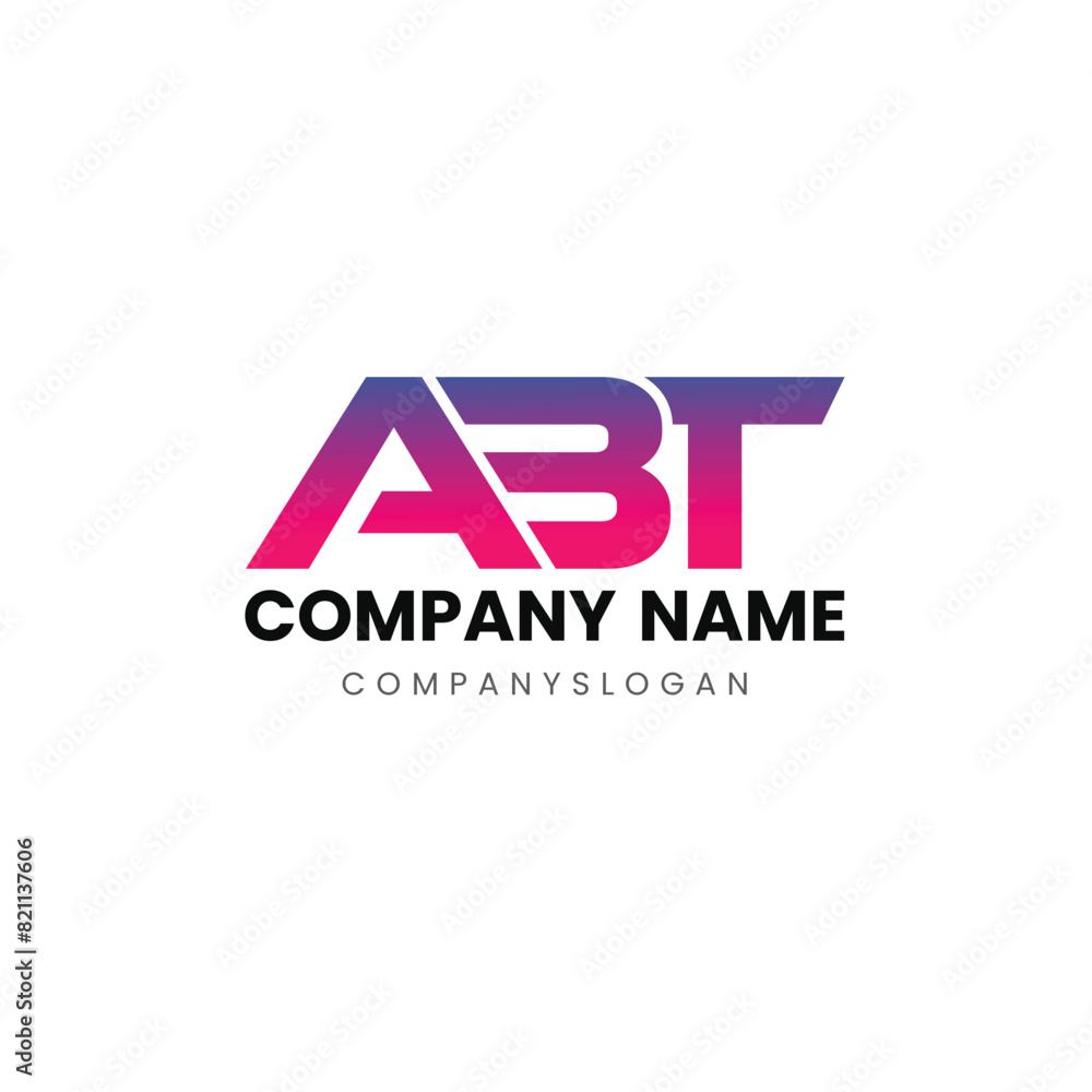 Letter ABT initial logo design Letter ABT initial logo design