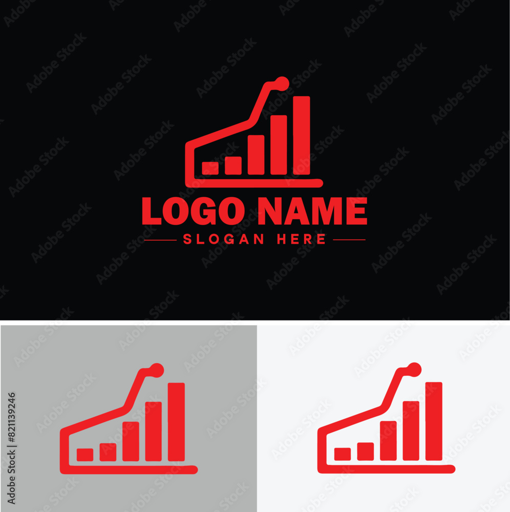 Obraz premium line graph icon Line chart Line plot Line diagram flat logo sign symbol editable vector