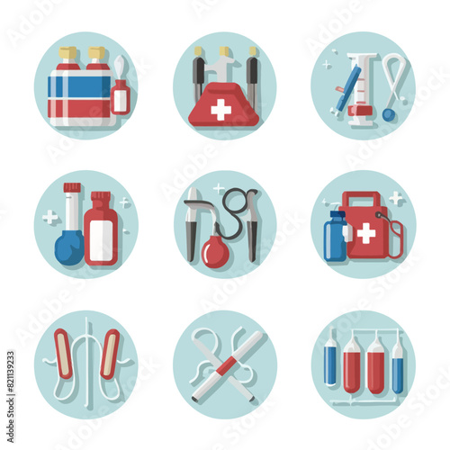 vector medical medicines tools icons nutritional, dentistry, cardiology, surgery, nanotechnology
