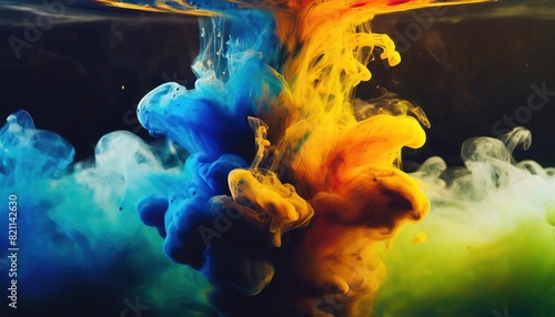 Colorful ink in water 