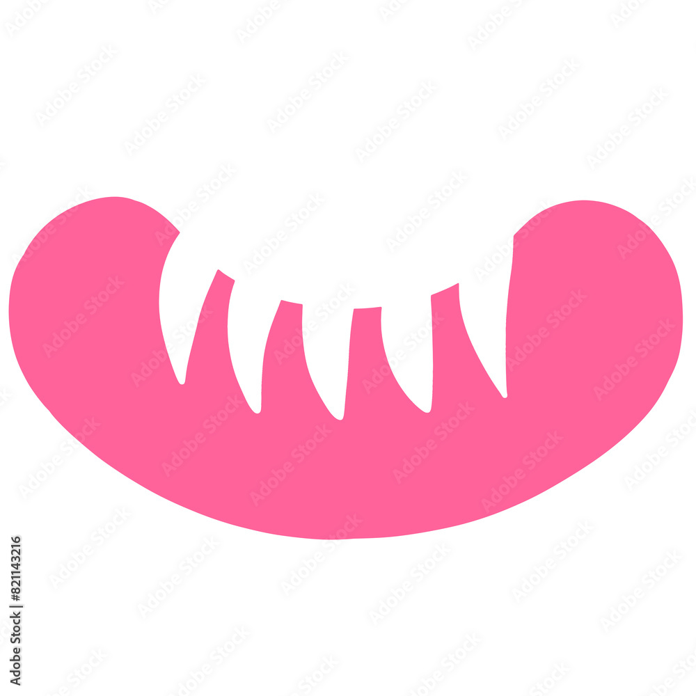 Obraz premium pink sausage icon symbol