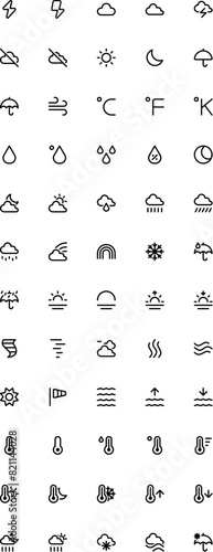 Icon set of Weather Symbols