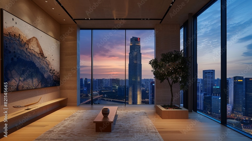 Curated visual reference: Gallery Detail: Ultra Realistic Photo Taken At Dusk Of A Stunning Room