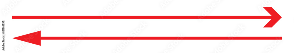 Straight long arrow, left thin line, black cursor, horizontal element, thick pointer vector icon isolated on white background. Simple illustration Straight long arrow, left thin line, black cursor, horizontal element, thick pointer vector icon isolated on white background. Simple illustration