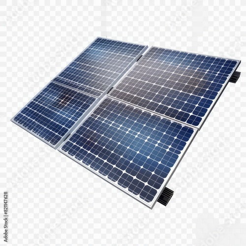 A solar panel is shown in a white background