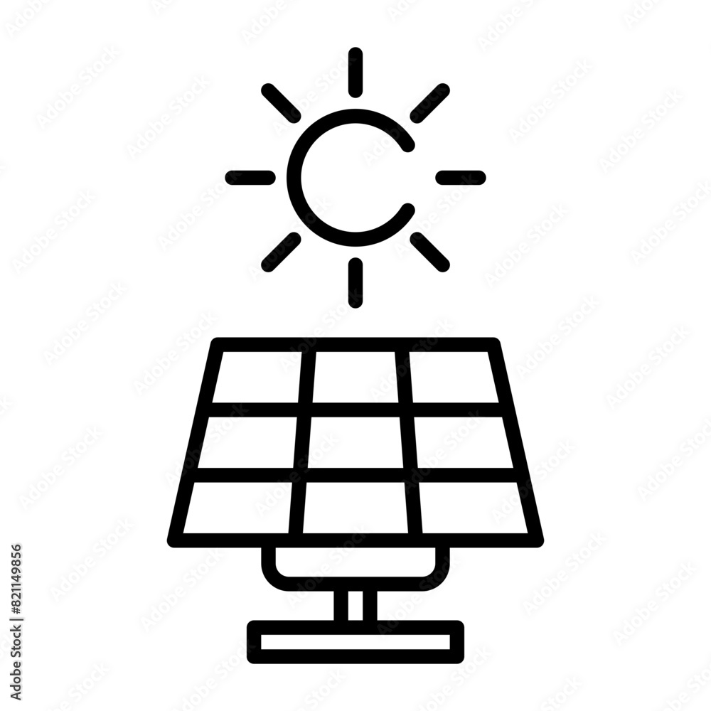 Solar Power Lineart Solar Power Lineart