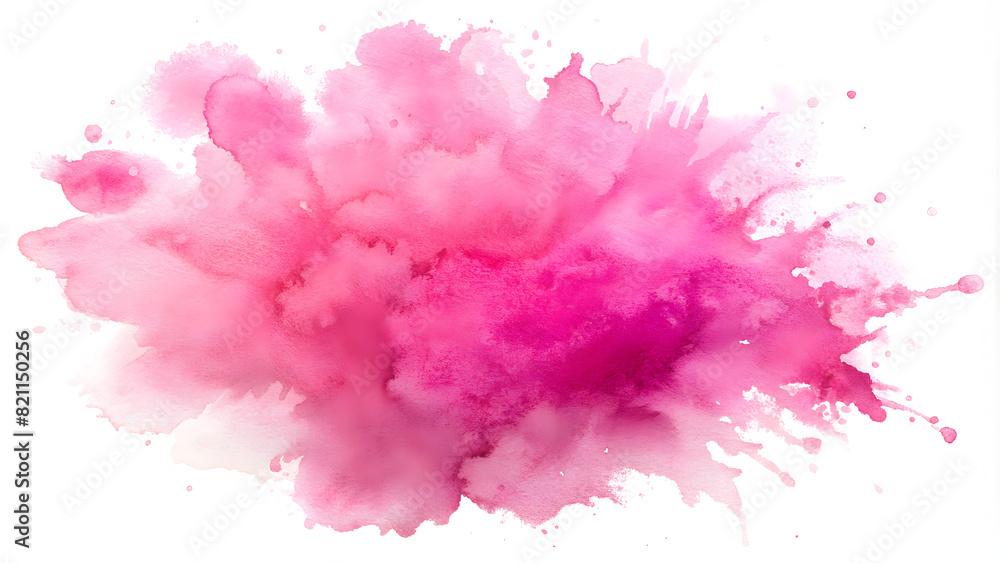 Splash of Pink Watercolor Flat Paint Isolated on Transparent Background - Artistic Design Element Splash of Pink Watercolor Flat Paint Isolated on Transparent Background - Artistic Design Element