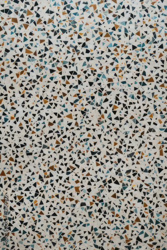 Terrazzo flooring marble stone wall texture abstract background. Colorful terrazzo floor tile on cement surface  architecture interior design pattern  wallpaper material for modern home decoration