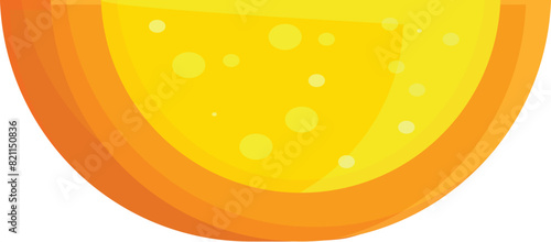 Vibrant and fresh orange slice illustration in vector graphic design for healthy and nutritious diet and nutrition. Perfect for summer refreshment and delicious snack options