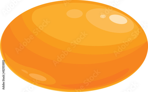 Colorful and vibrant digital art illustration of a bright and cheerful cartoon candy. The vector artwork is a fun and simple design, perfect for adding a touch of joy to any project