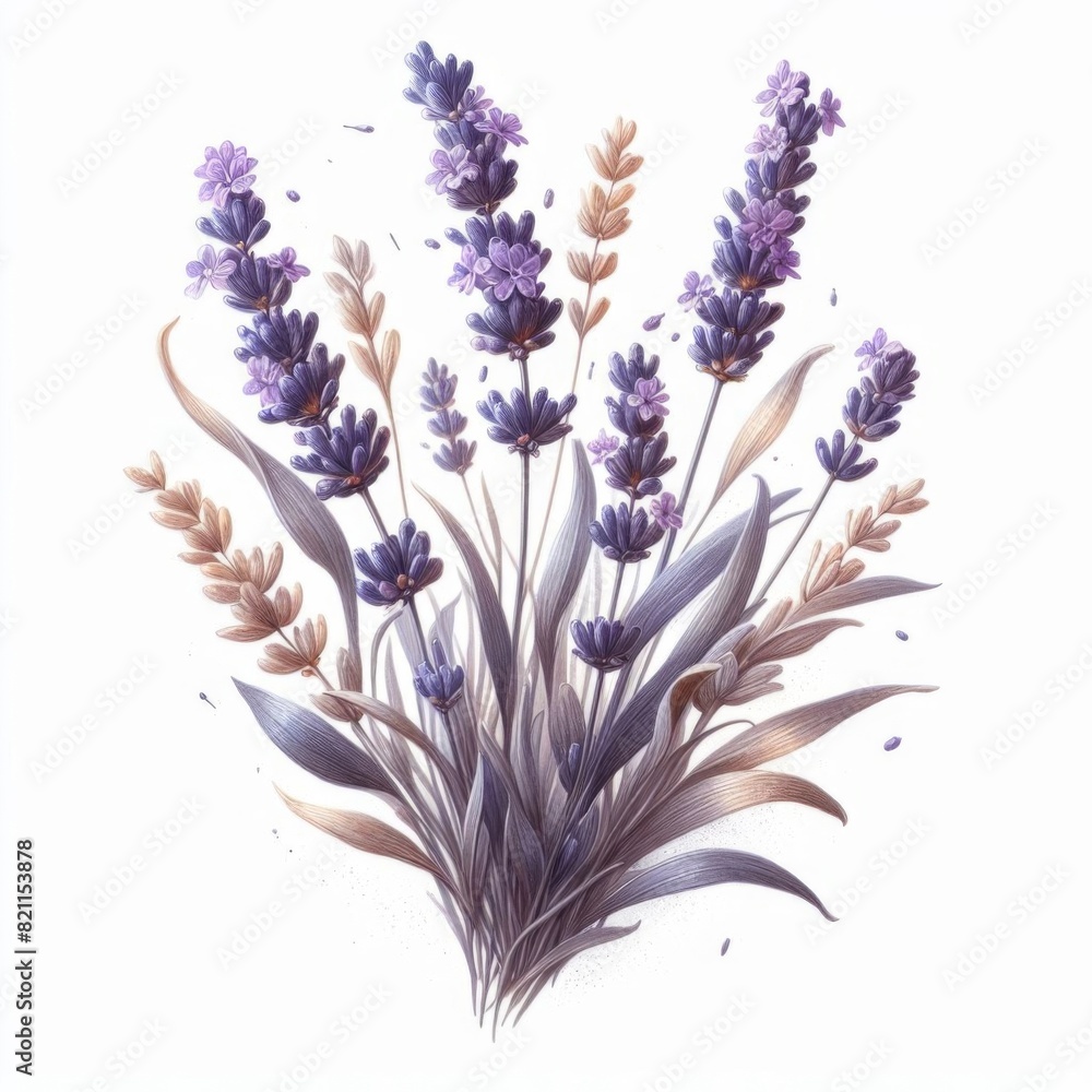 Naklejka premium Stunning Purple Lavender Flowers in a Field