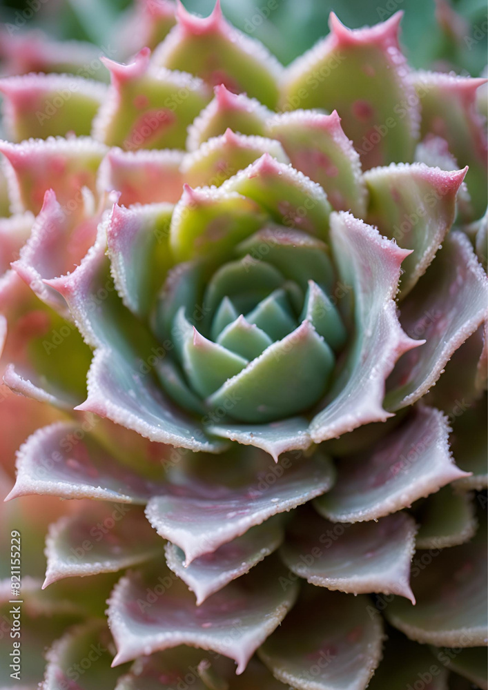 Succulent Plant Leaves, Macro of the texture and geometric patterns leaves of a succulent Succulent Plant Leaves, Macro of the texture and geometric patterns leaves of a succulent