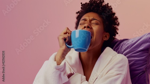 Woman Enjoying Her Morning Coffee photo