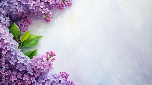 oil painting abstract lilac in the corner 