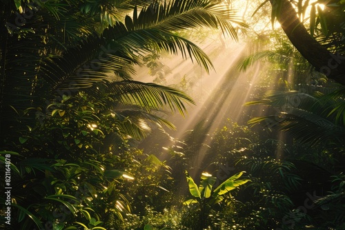 Luminous Jungle  Sun-Kissed Drama in the Amazon