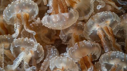 Mesmerizing Jellyfish Swarm in Serene Ocean Depths