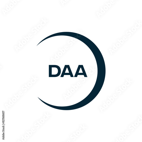 DAA logo. D A A design. White DAA letter. DAA, D A A letter logo design. D A A letter logo design in FIVE, FOUR, THREE, style. letter logo set in one artboard. D A A letter logo vector design.	

