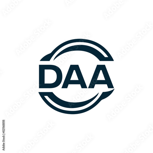 DAA logo. D A A design. White DAA letter. DAA, D A A letter logo design. D A A letter logo design in FIVE, FOUR, THREE, style. letter logo set in one artboard. D A A letter logo vector design.	
